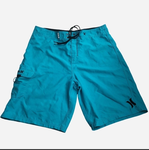 Hurley Men's Teal Board Shorts - Picture 1 of 2